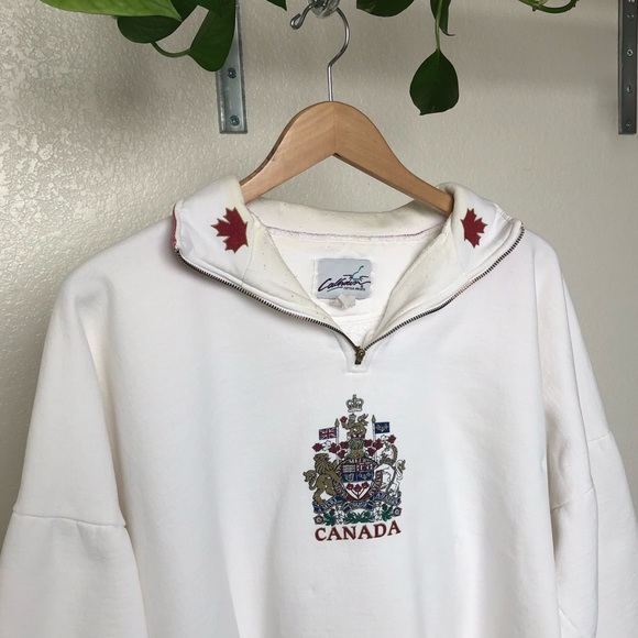 Vintage Calhoun Canadian 1/4 Zip Oversized Sweater - Picture 2 of 6